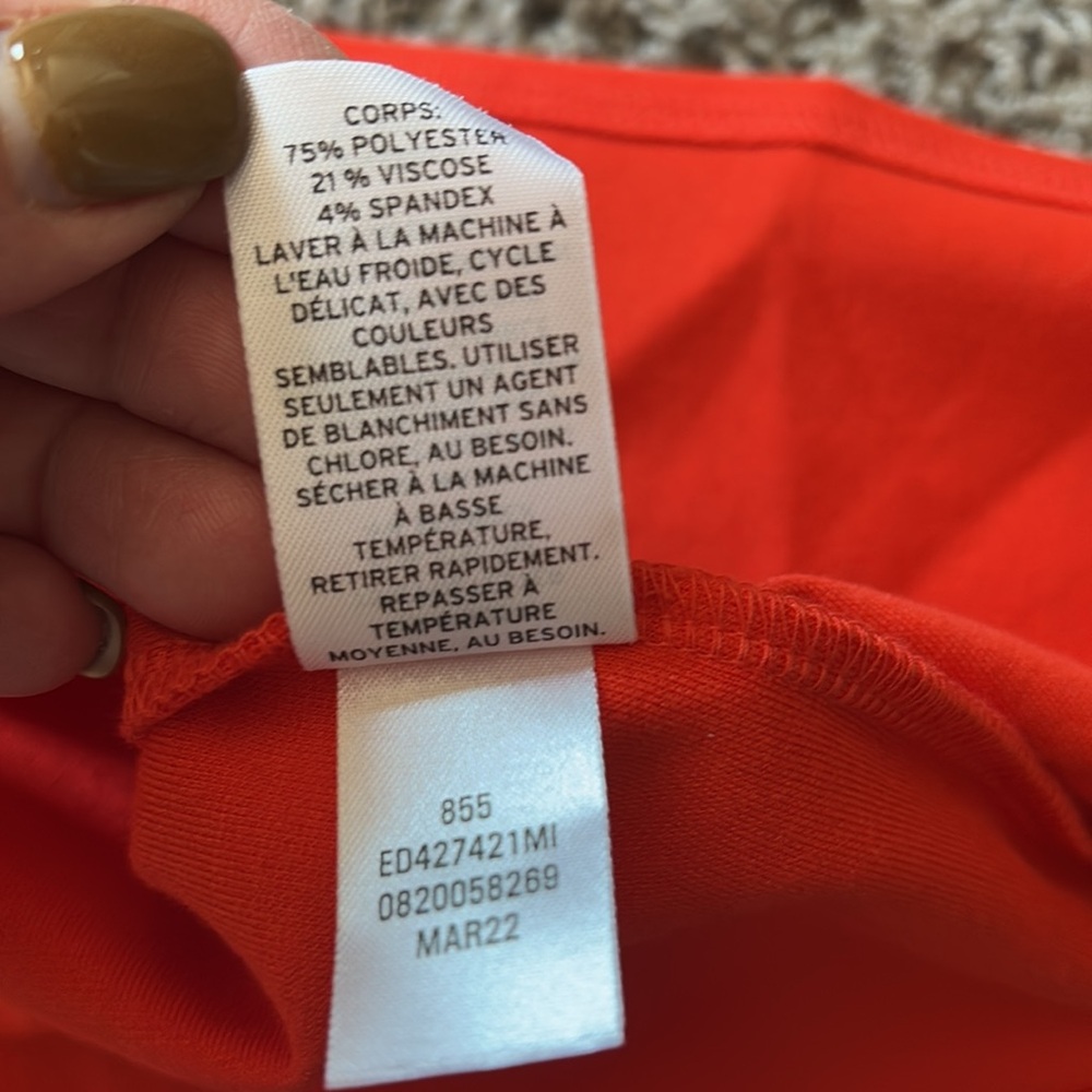 Open Edit Dress Women Orange Bodycon Tank Slit Jersey - Picture 11 of 14